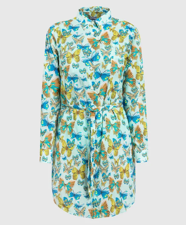 Vilebrequin Florence blue print shirt dress