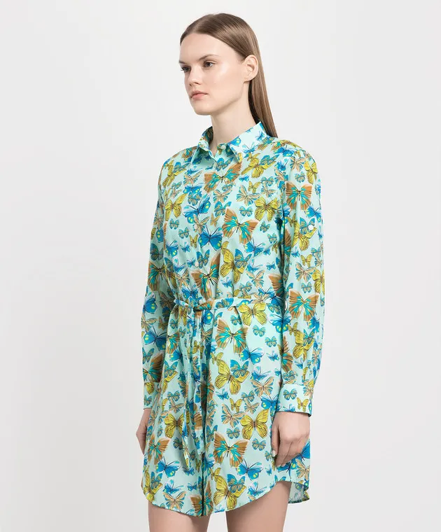 Vilebrequin Florence blue print shirt dress