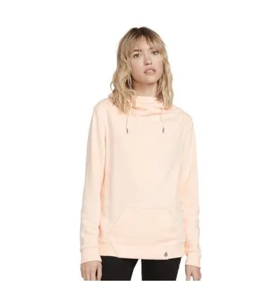 Volcom WALK ON BY HIGH NECK Hoodie (LIGHT PEACH) Mujer