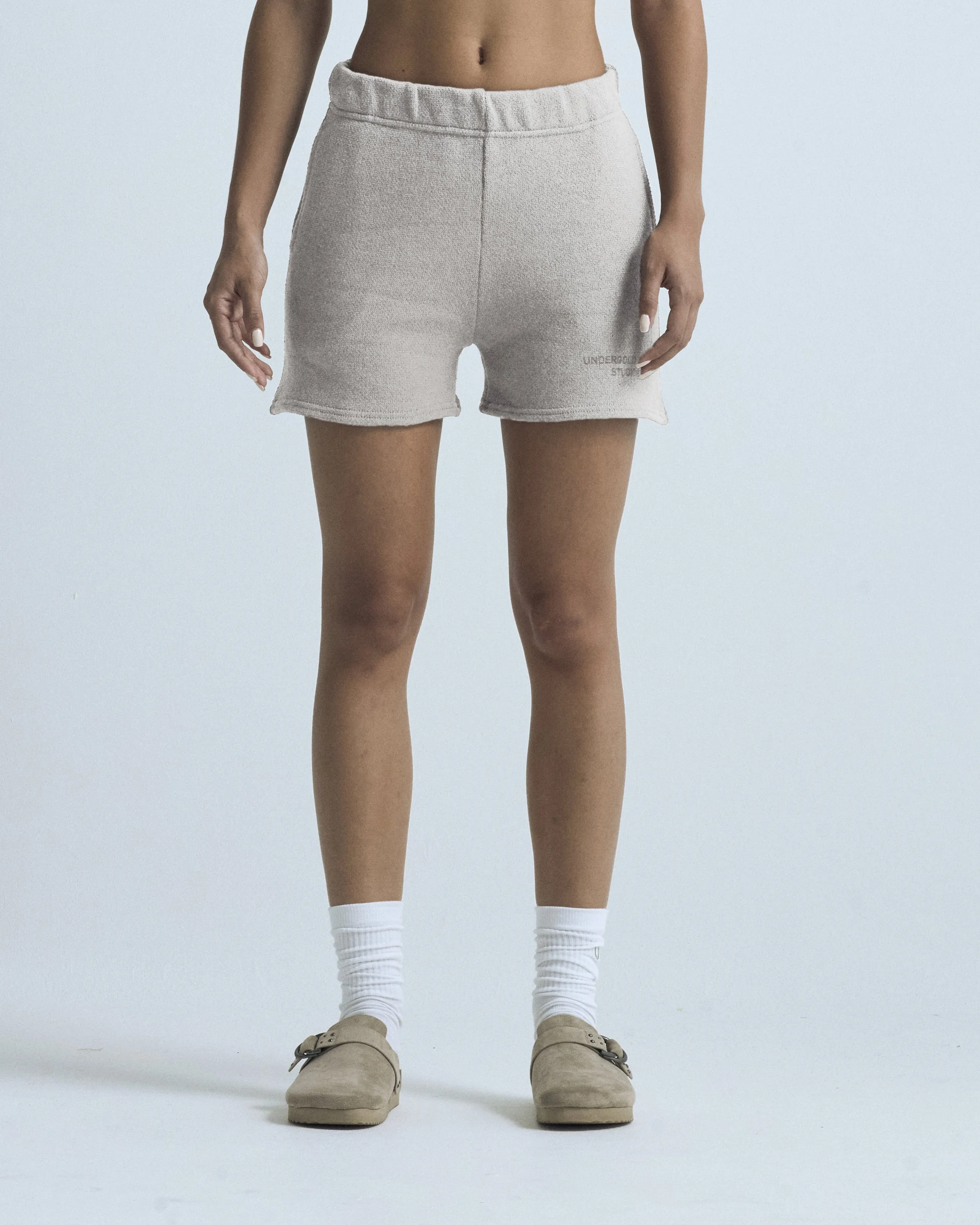 W Basics Undergold Design Studio Knit Short Seed Gray