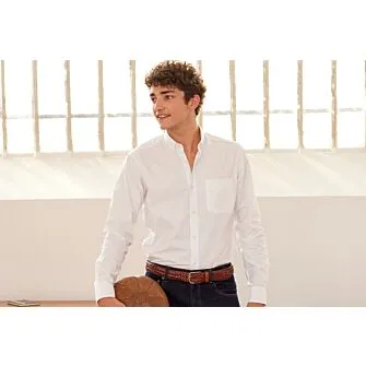WHITE SHIRT 100% COTTON  BUTTON DOWN COLLAR  EVHAN