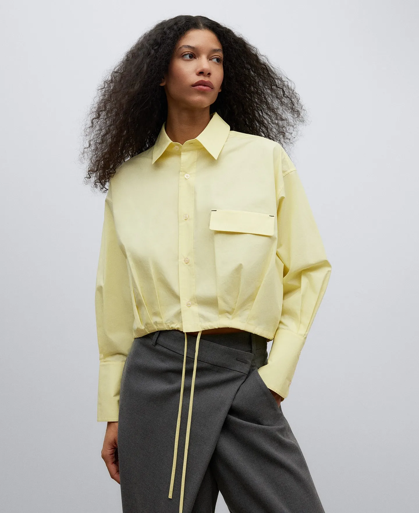 Yellow shirt woman