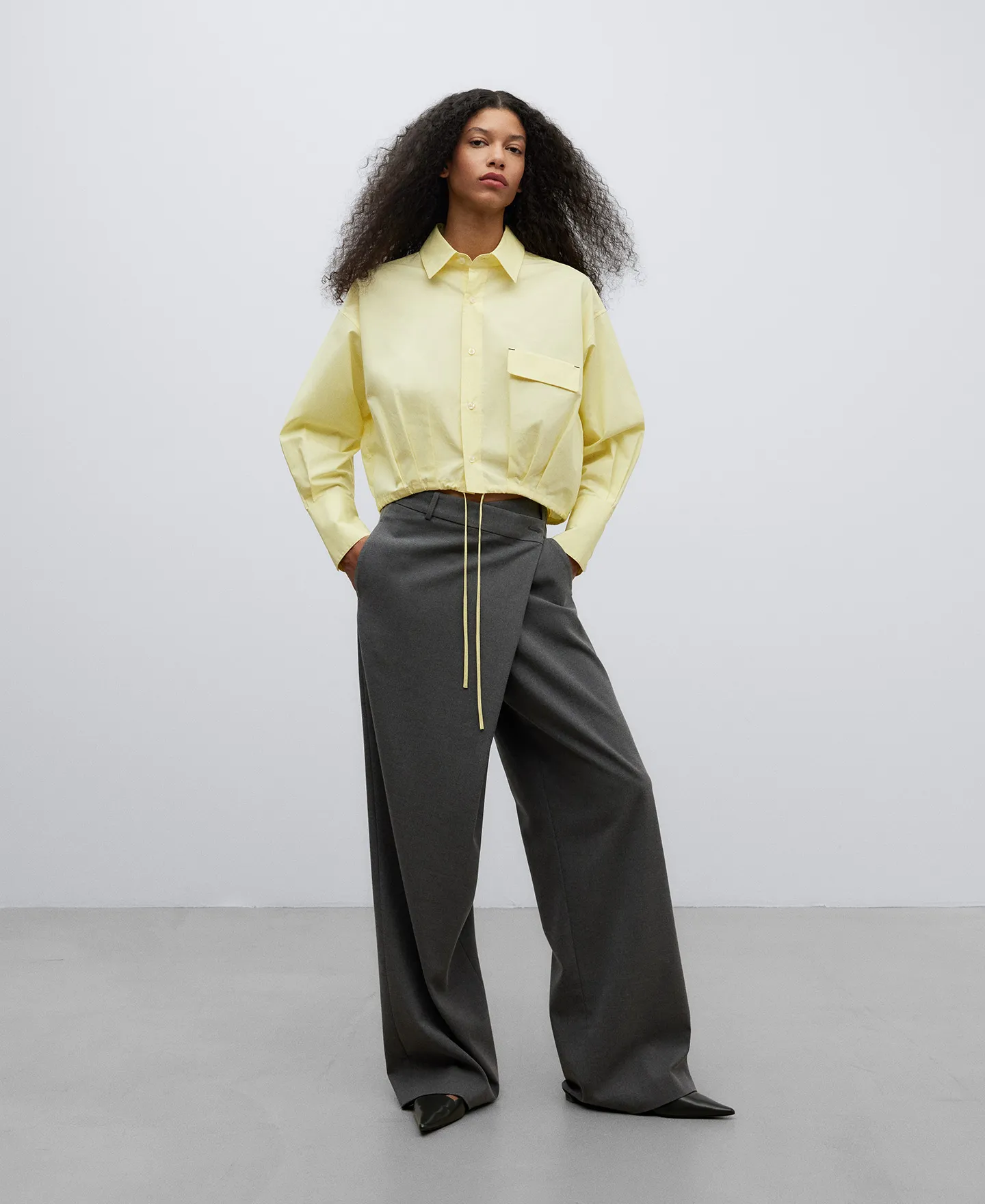 Yellow shirt woman