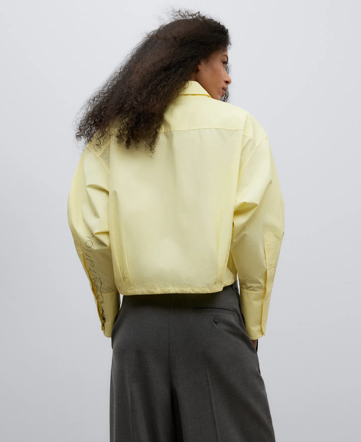 Yellow shirt woman