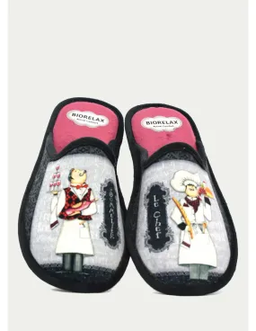 ZAPATILLAS DE CASA BIORELAX 1519 NEGRO 