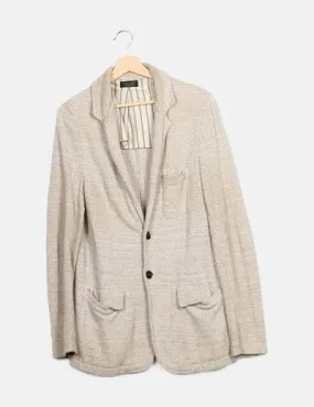 Zara Abrigo de punto beige