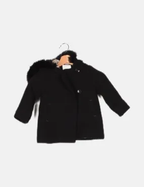 Zara Abrigo negro con capucha